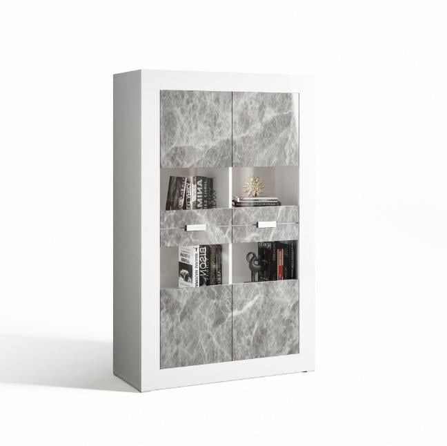 Витрина Світ Меблів Прага 4Д Ск 996х400х1600 в гостиную из ЛДСП Белый/Индастриал Витрина Світ Меблів Прага 4Д Ск 996х400х1600 в гостиную из ЛДСП Белый/Индастриал