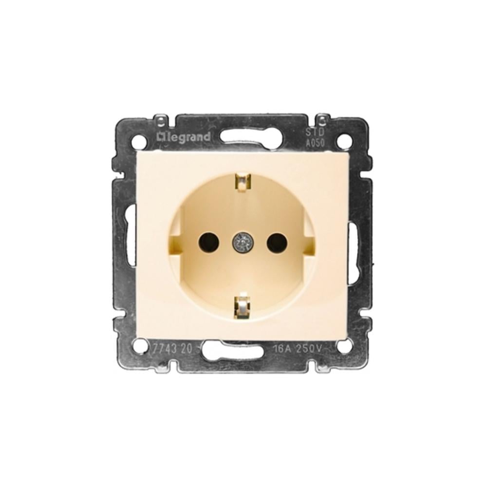 Розетка Legrand Valena с заземлением Бежевый (774320)