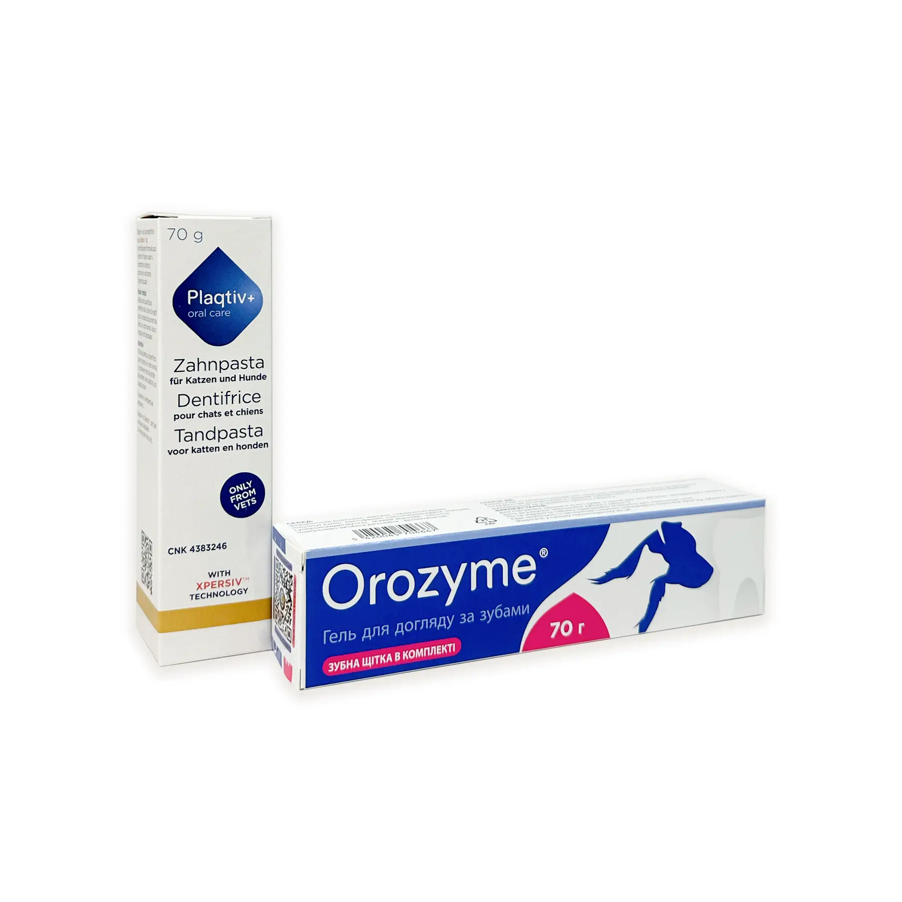 Набор для ухода за пастью животных гель Orozyme 70 г/зубная паста Plaqtiv+ 70 г (24730251)