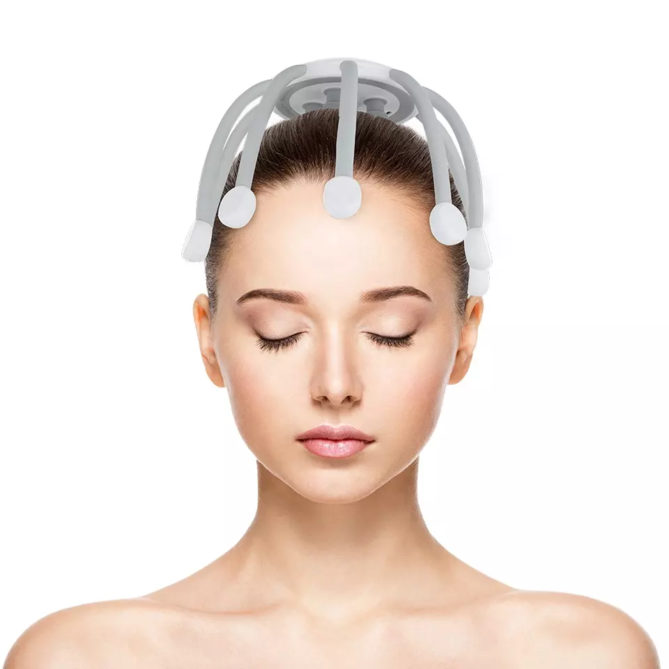 Электромасажер для головы Vibro Head Massager аккумуляторный Белый (e8889272) - фото 2