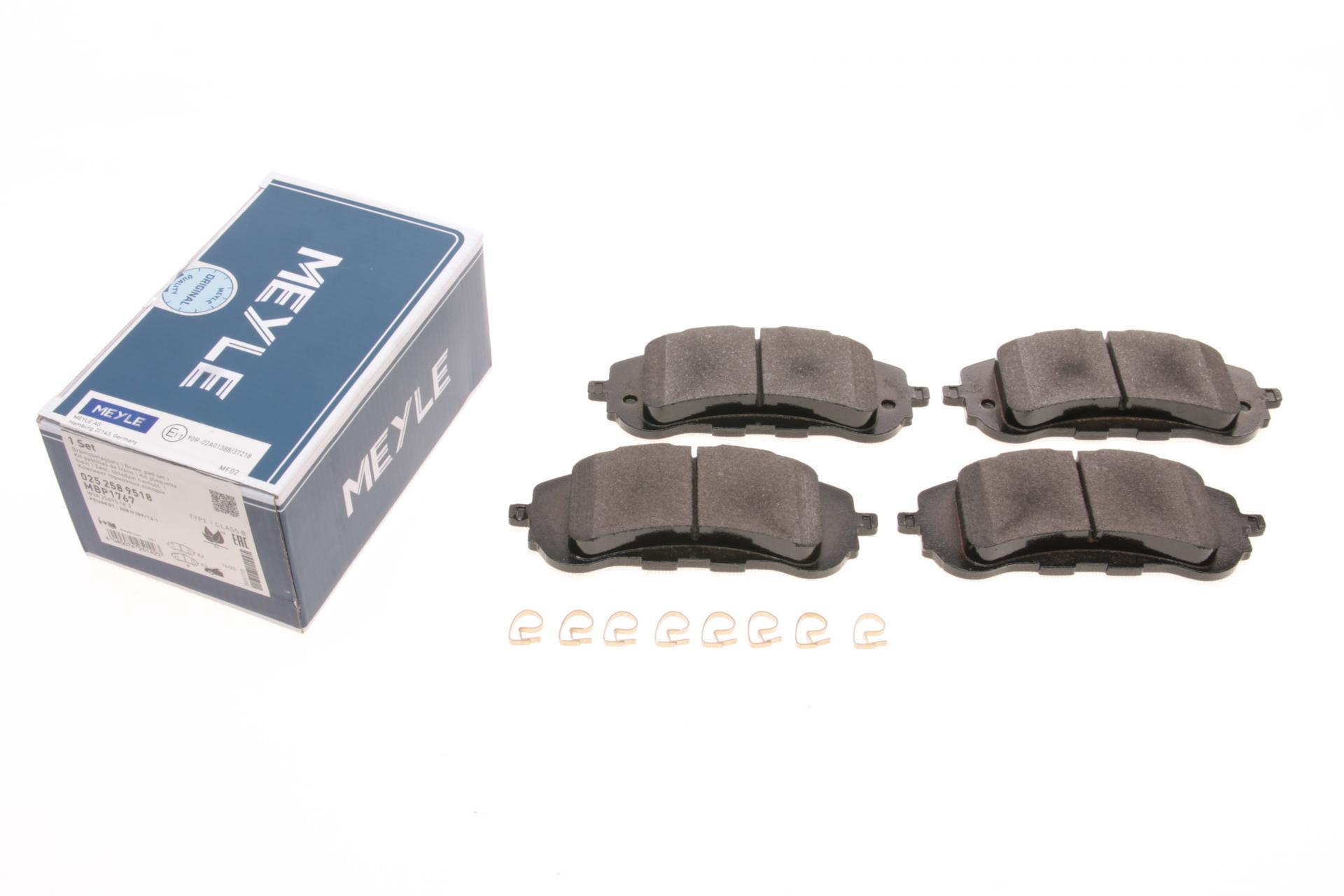 Колодки тормозные передние Meyle для Peugeot 308 II 1.2-2.0D 13- (025 258 9518)