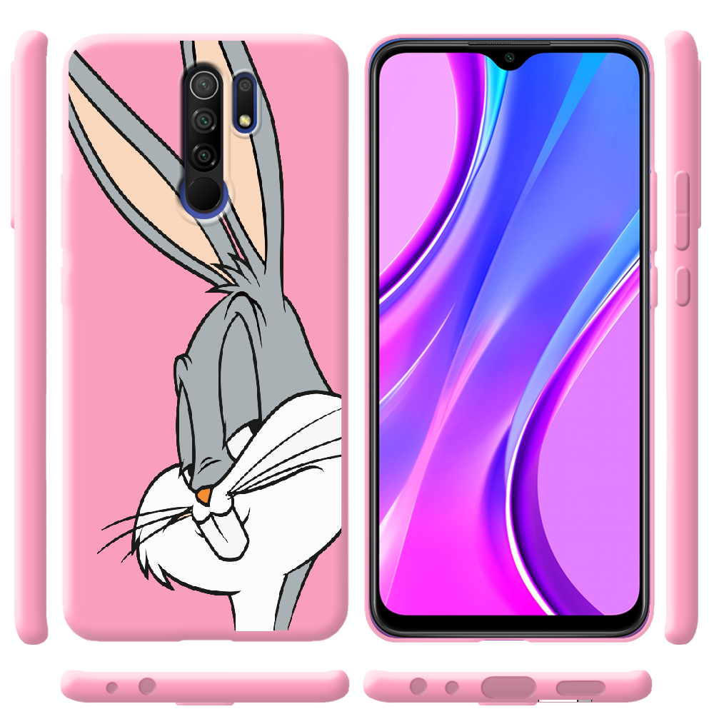 Чохол Boxface Xiaomi Redmi 9 Lucky Rabbit Рожевий силікон (40233-bk81-41992) - фото 2