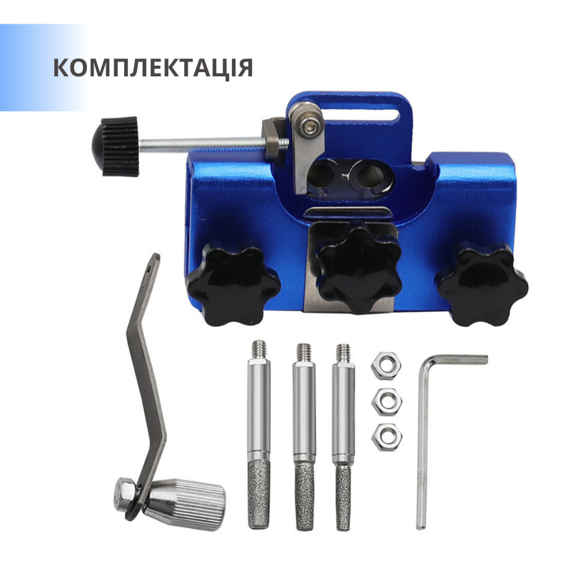 Інструмент механічний портативний для точного швидкого заточування ланцюгових пил Синій (00260) - фото 5
