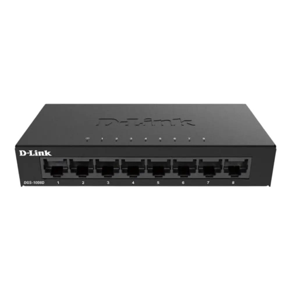 Коммутатор D-Link DGS-1008D/K2A 8xGE неуправляемый Black