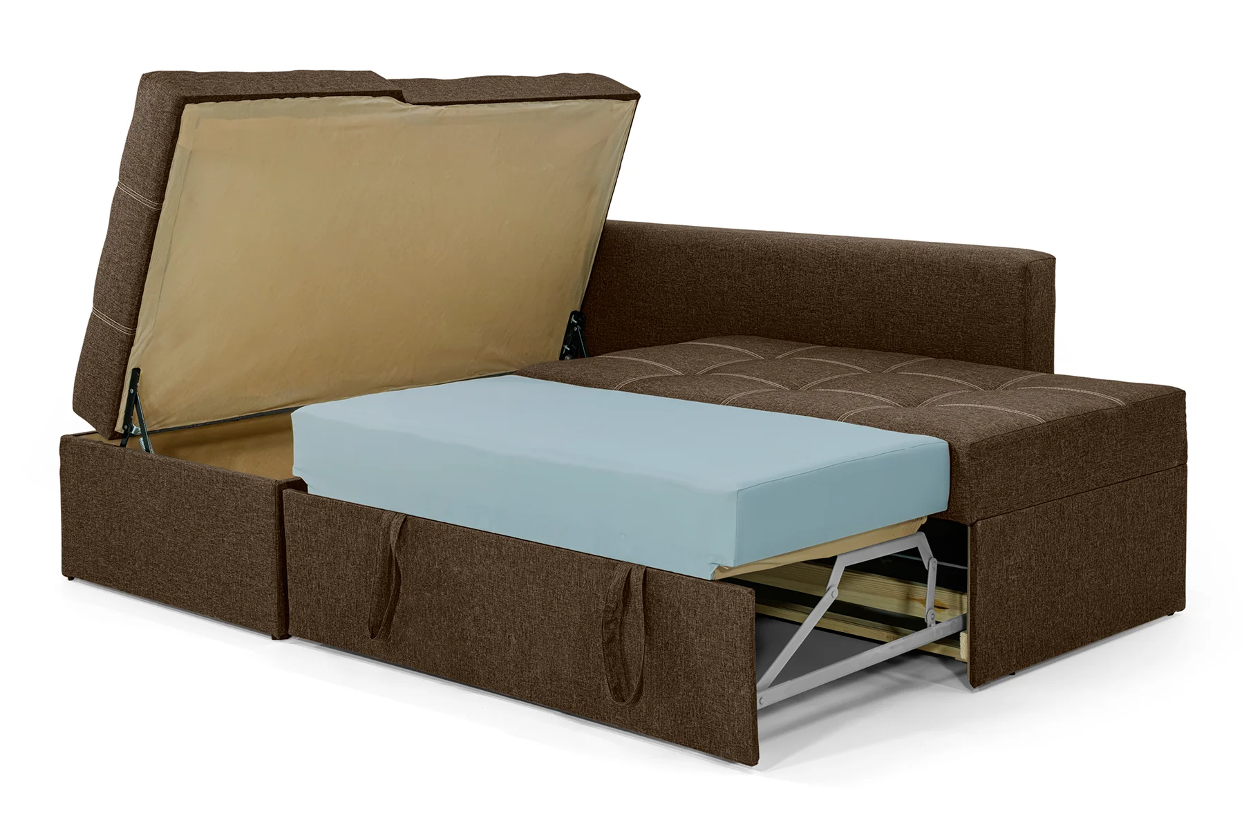 Диван угловой Франклин 225х165 см Коричневый (28118879) - фото 6