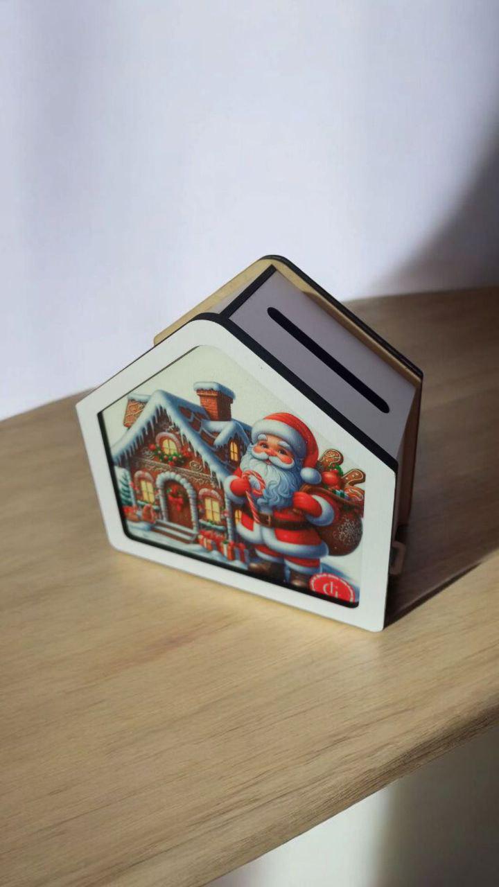 Коробка деревянная под наполнения сладостями новогодняя (146) - фото 4