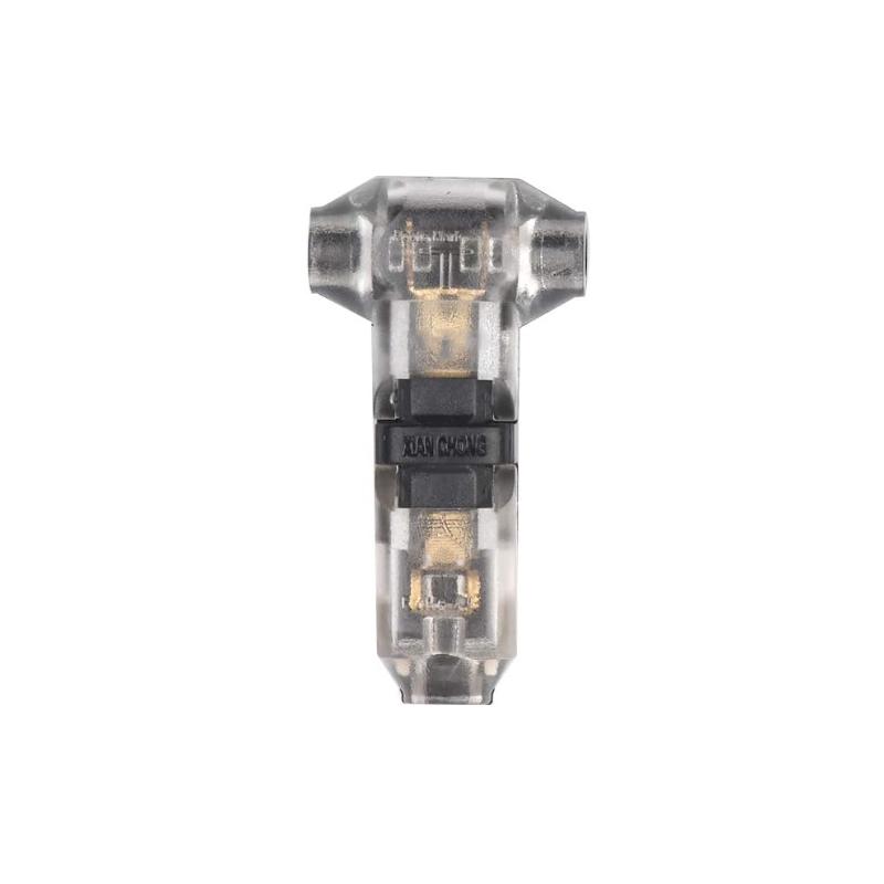 Клемма проходная Tactix 0,32-0,52/0,52-0,78 мм2 10А 1-2 одинарная Т-подобная 25х12,8х6,7 мм Прозрачный (T1T)