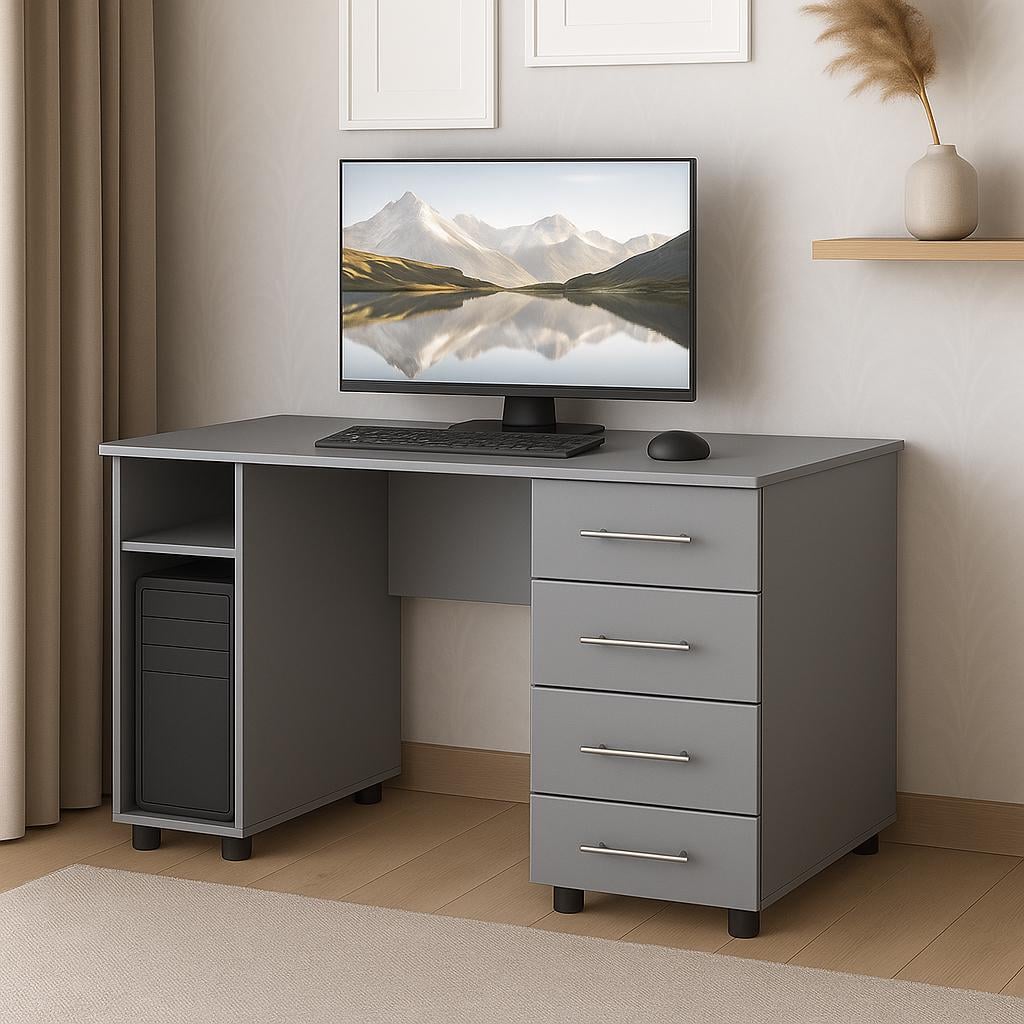 Стіл комп'ютерний СК3 4Я SENAM 750х1500х600 мм ДСП Сіра Мишка