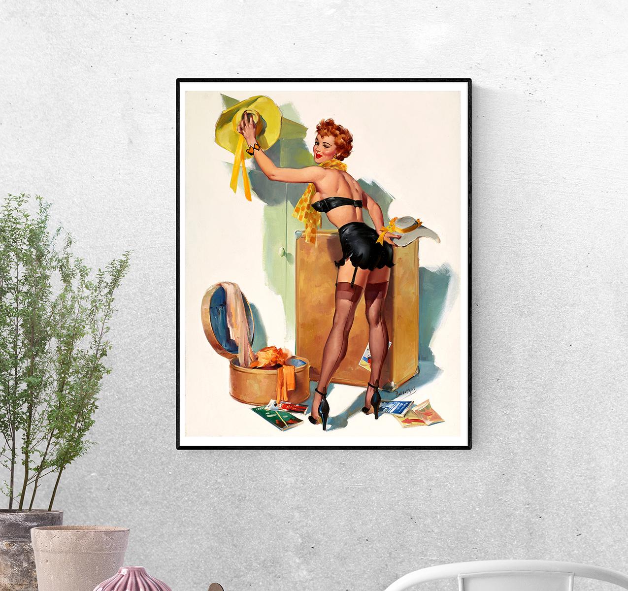 Постер Примерка шляпок. Джойс Баллантайн формат А-5 (pin_up010147_Poster)