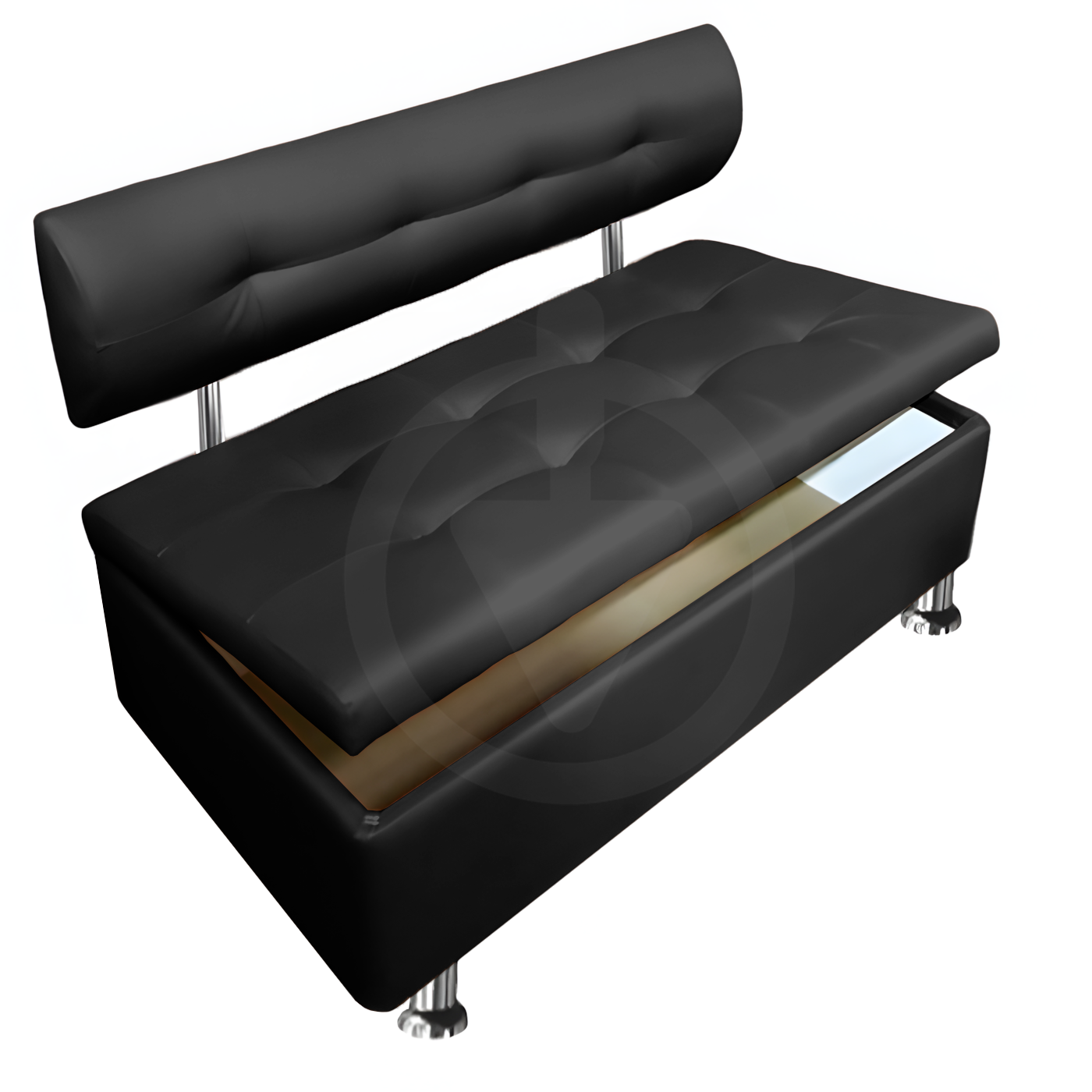 Диван офісний з нішою AVVS для очікування/прийомної 150 см з ніжками 14 см Темно-сірий (25808346) - фото 2