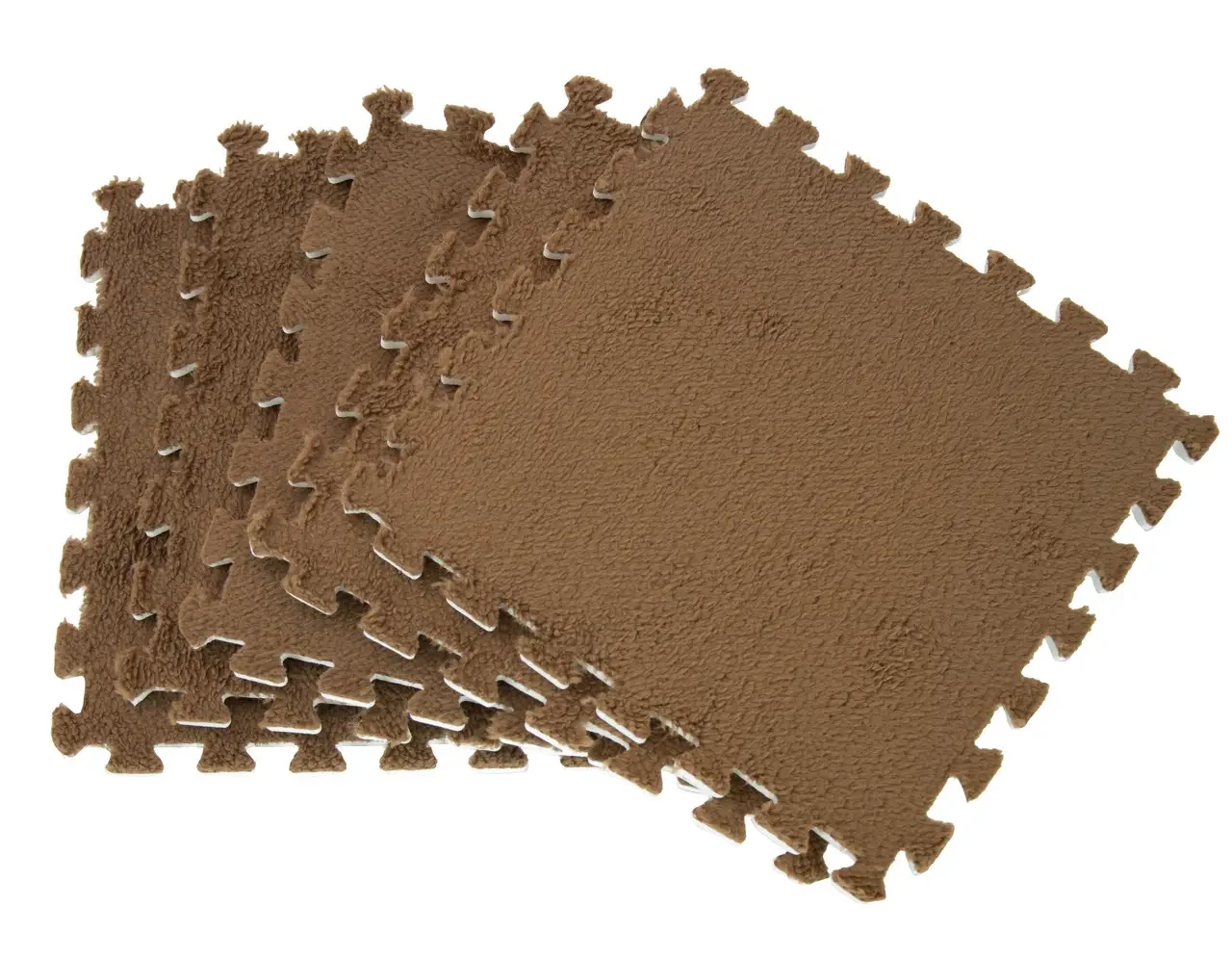 Коврик-пазл с ворсом RIAS PZ-101 20 пазлов 30x30 см Brown (3_07142)