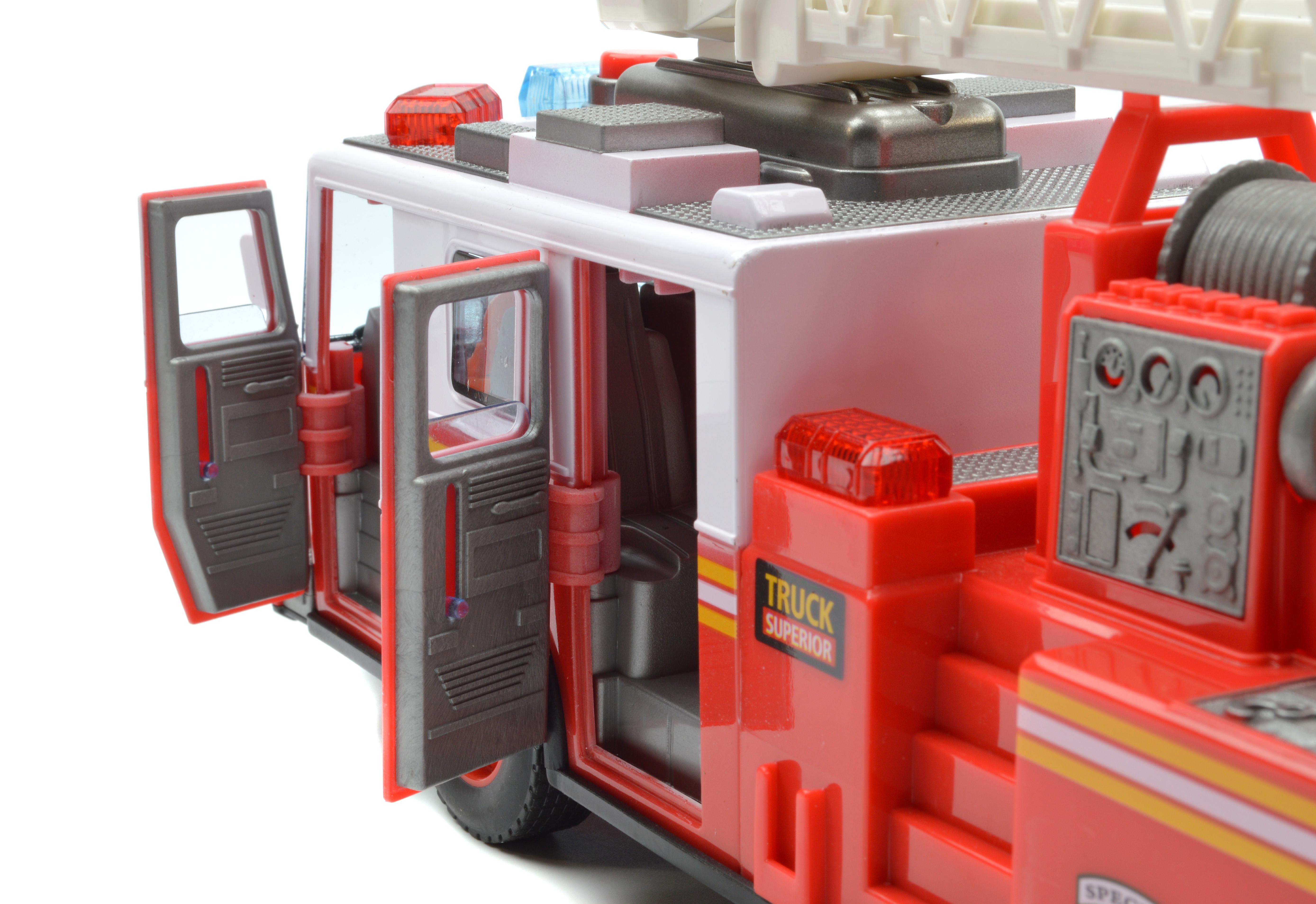 Пожарная машина Shantou 733A с подсветкой/звуками/интерактивными дверями (XF 733A) - фото 9