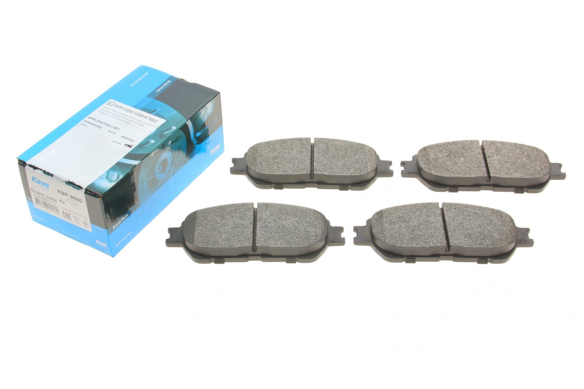 Колодки тормозные передние KAVO PARTS KBP-9090 Toyota Camry/Lexus ES 01-08 Акебоно