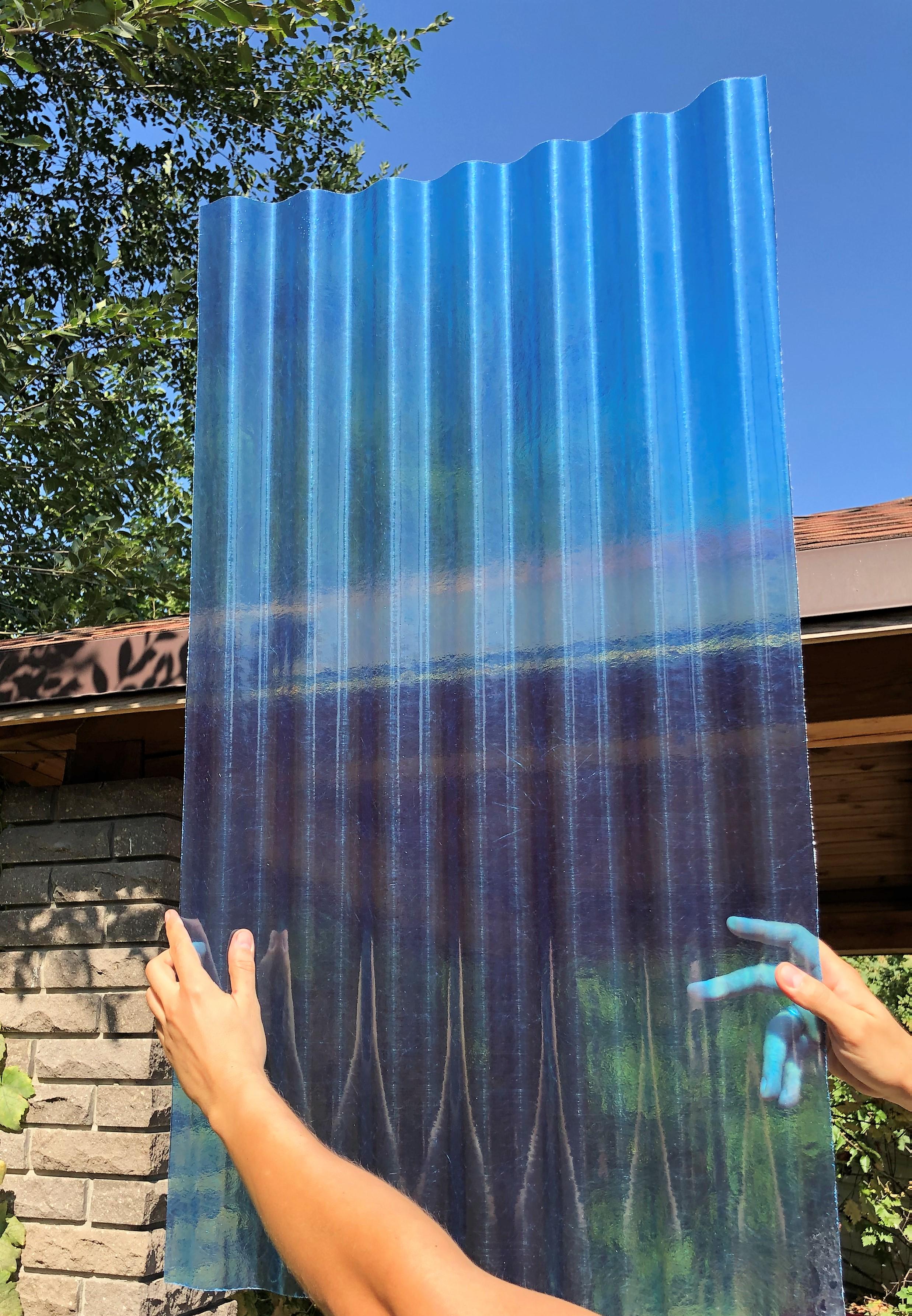 Шифер в рулонах пластиковий гофрований PolyRoll 2 м Блакитний - фото 6