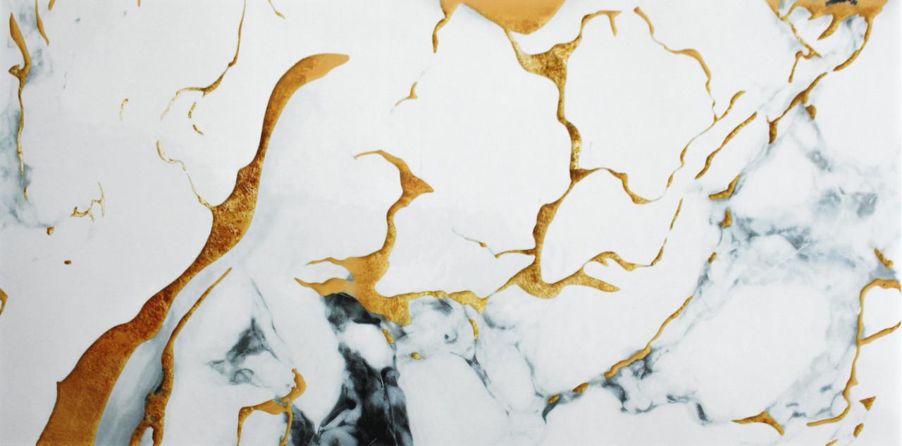 Панель самоклеюча глянцева РЕТ під колір структури 600х300х2,5 мм Пастельний надсвітлий лляний білий з відтінком сірий (VN3-134)