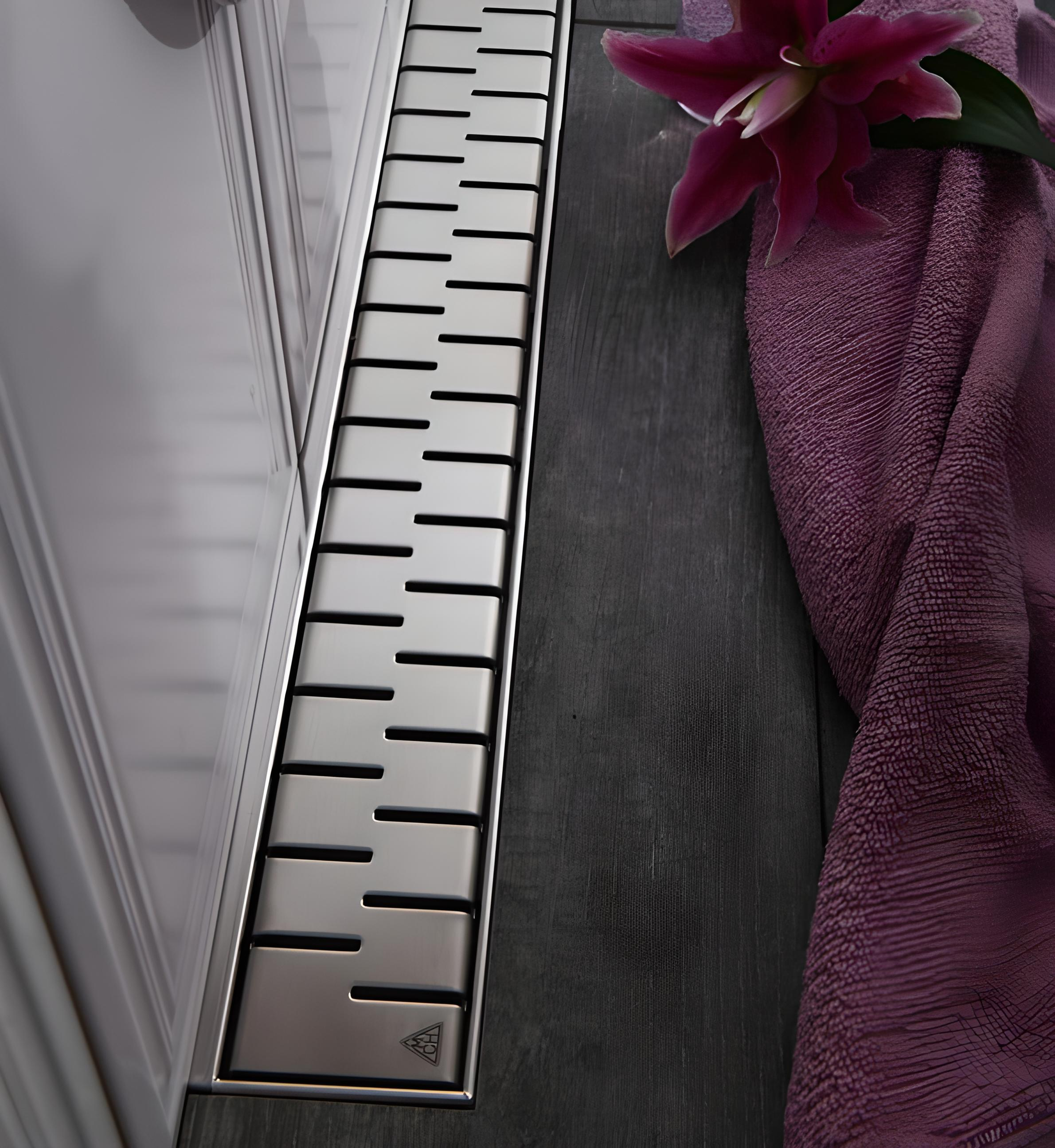 Канал душовий МСН вертикальний фланець/решітка Медіум/сухий сифон DN40 мм 65x850 мм (CH-850МN3) - фото 2