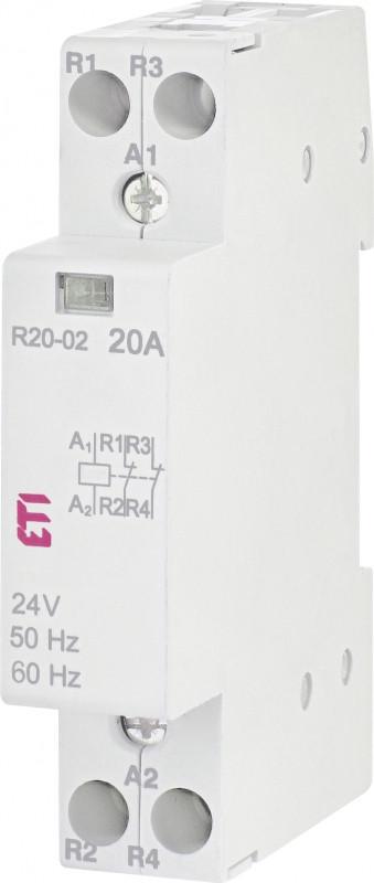 Контактор импульсный ETI R 20-02 2P 20А 2NC AC (2461231)