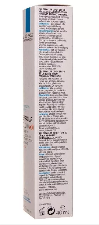 Крем гель для проблемної шкіри La Roche-Posay Effaclar Duo+ SPF30 коригувальний 40 мл - фото 5