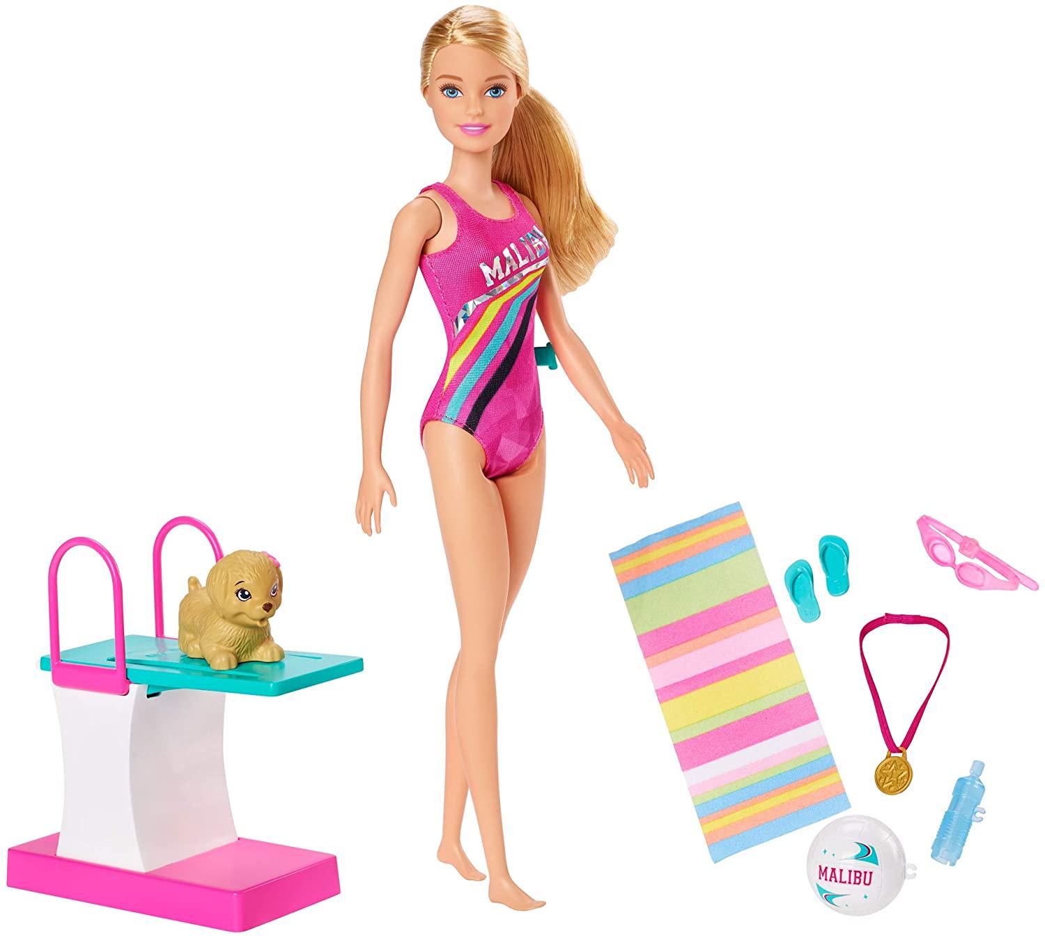 Игровой набор Barbie Dreamhouse Adventures Swim 'n Dive Doll (GHK23)