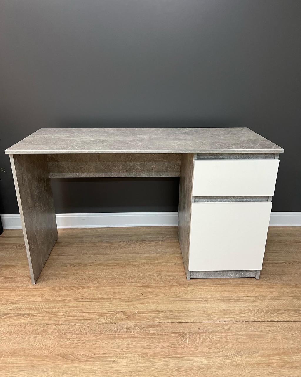 Стіл письмовий без ручок Лайт 1250х750х530 мм Бетон/Білий - фото 2 Стіл письмовий без ручок Лайт 1250х750х530 мм Бетон/Білий - фото 2