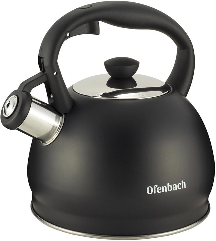 Чайник Ofenbach Magic Kettle из нержавеющей стали со свистком 2 л Черный матовый