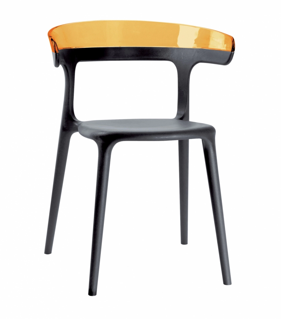 Кресло Litolan Papatya Luna антрацит Прозрачно-оранжевый (DR001924)