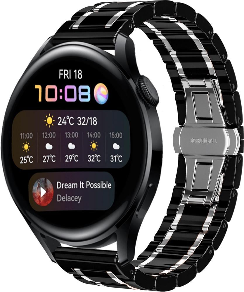 Ремешок керамический Ceramo Huawei Watch 3 Black/White (28708-1E) Ремешок керамический Ceramo Huawei Watch 3 Black/White (28708-1E)