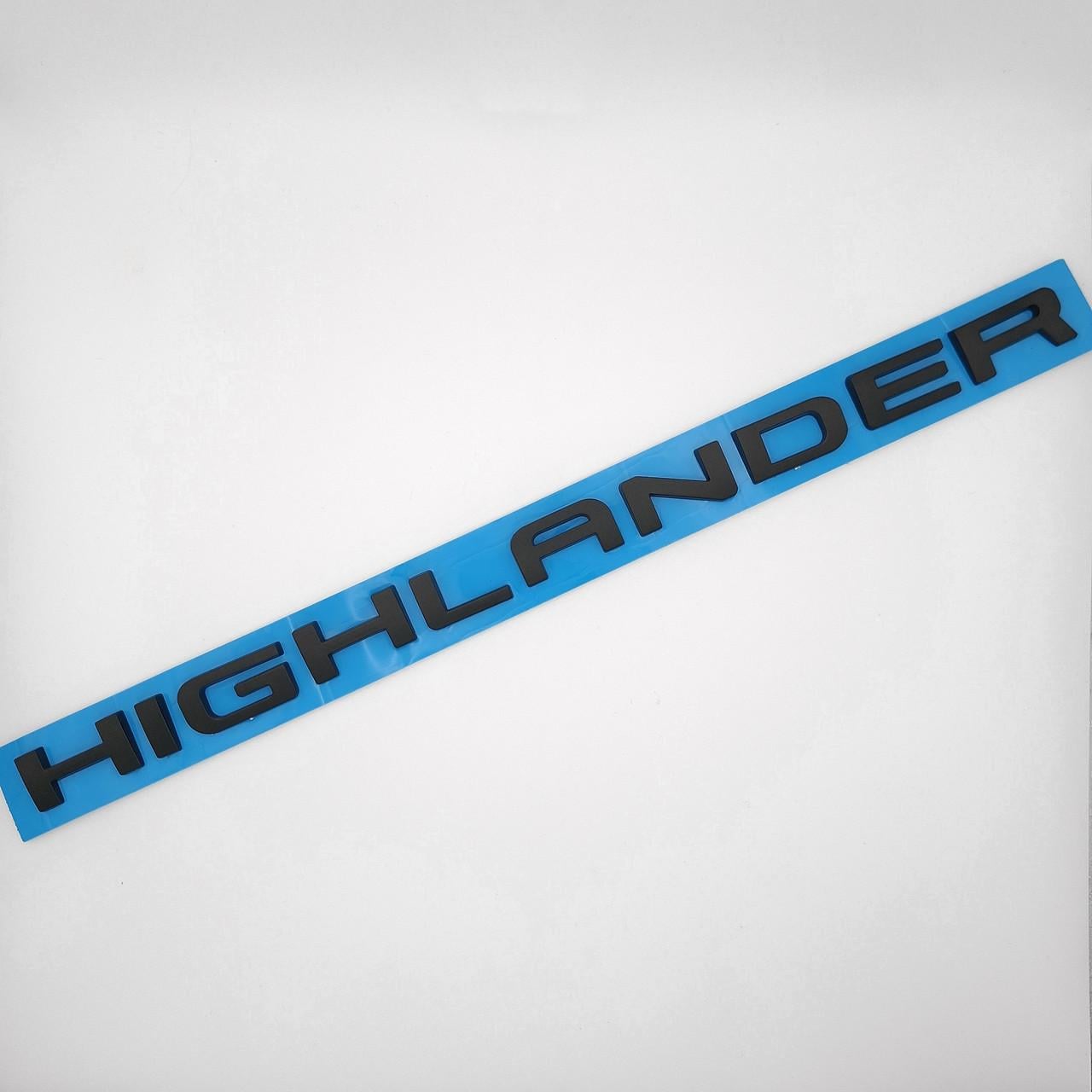 Эмблема надпись Highlander Toyota ABS 29,5х1,6 см Черный матовый (2828370342)