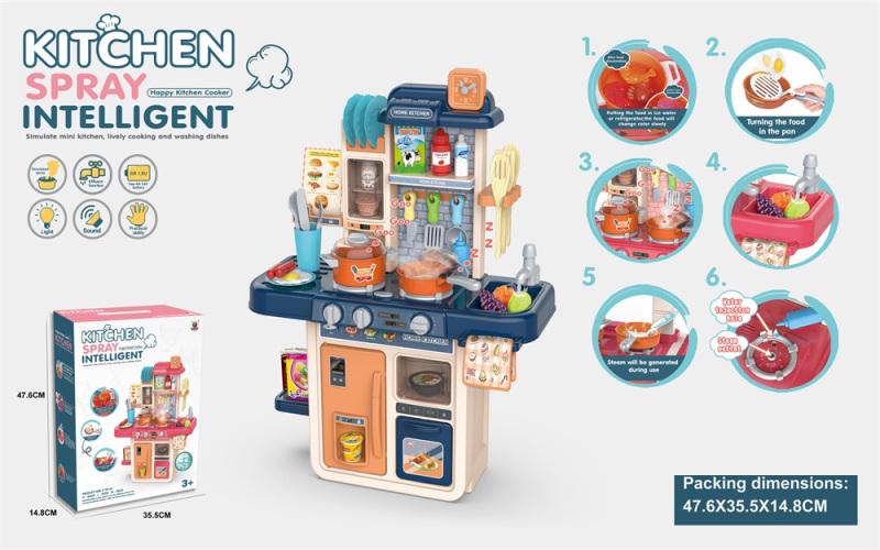 Кухня дитяча Spoko SP-35 світло/звук/іде пара/тече вода з аксесуарами 42 пр. Блакитний (4845) - фото 7 Кухня дитяча Spoko SP-35 світло/звук/іде пара/тече вода з аксесуарами 42 пр. Блакитний (4845) - фото 7