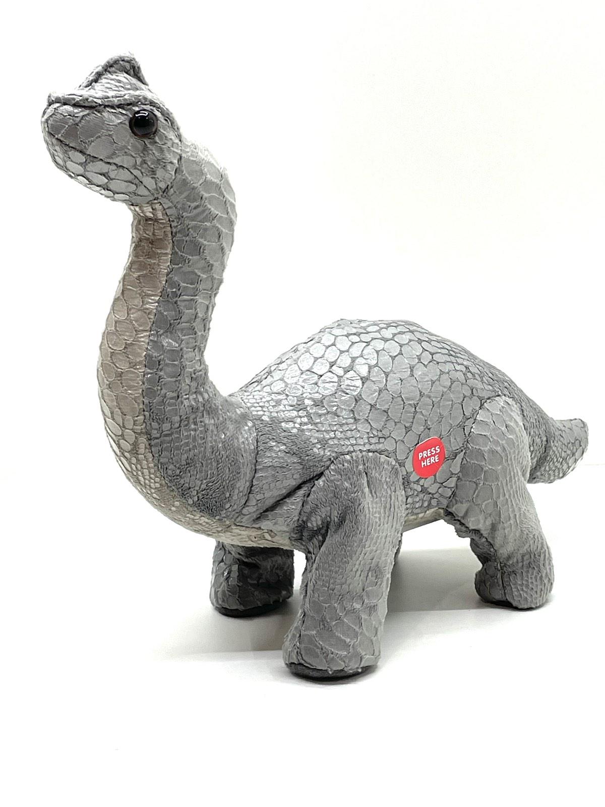 Динозавр интерактивный Bambi на пульте управления ходит/рычит/2 мелодии/звукозапись Серый (Т865)