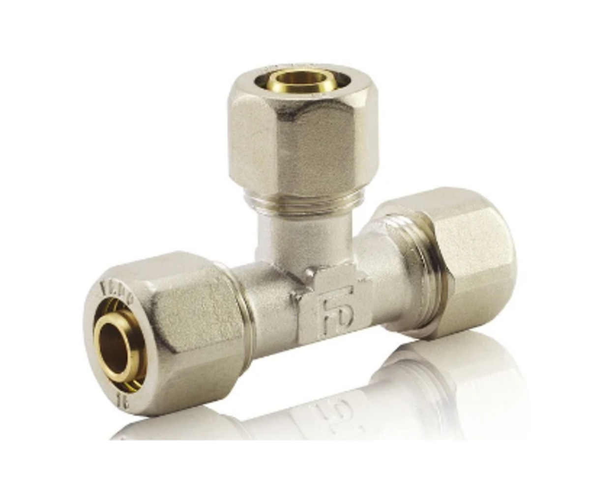 Трійник обжимний Aqua-World 20 мм (TK-RFT05)