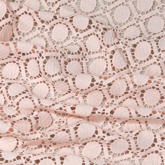 Ткань гипюр IDEIA Надежда Шарики 1,15 м Пудровый (2200004219073)