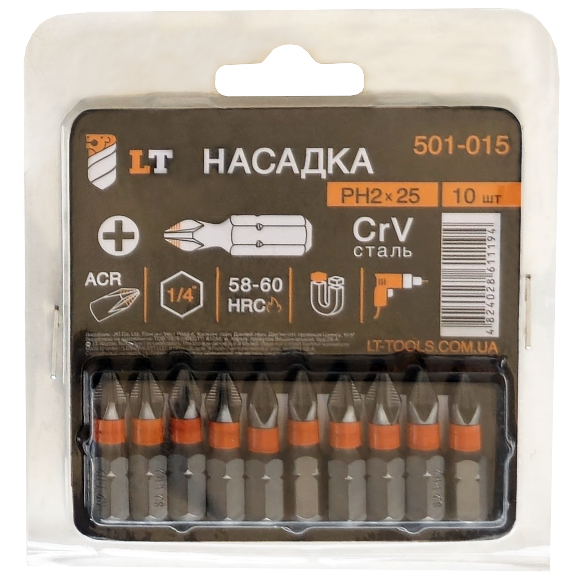Биты LT-tools CrV PH2х25 мм 10 шт. (51516)