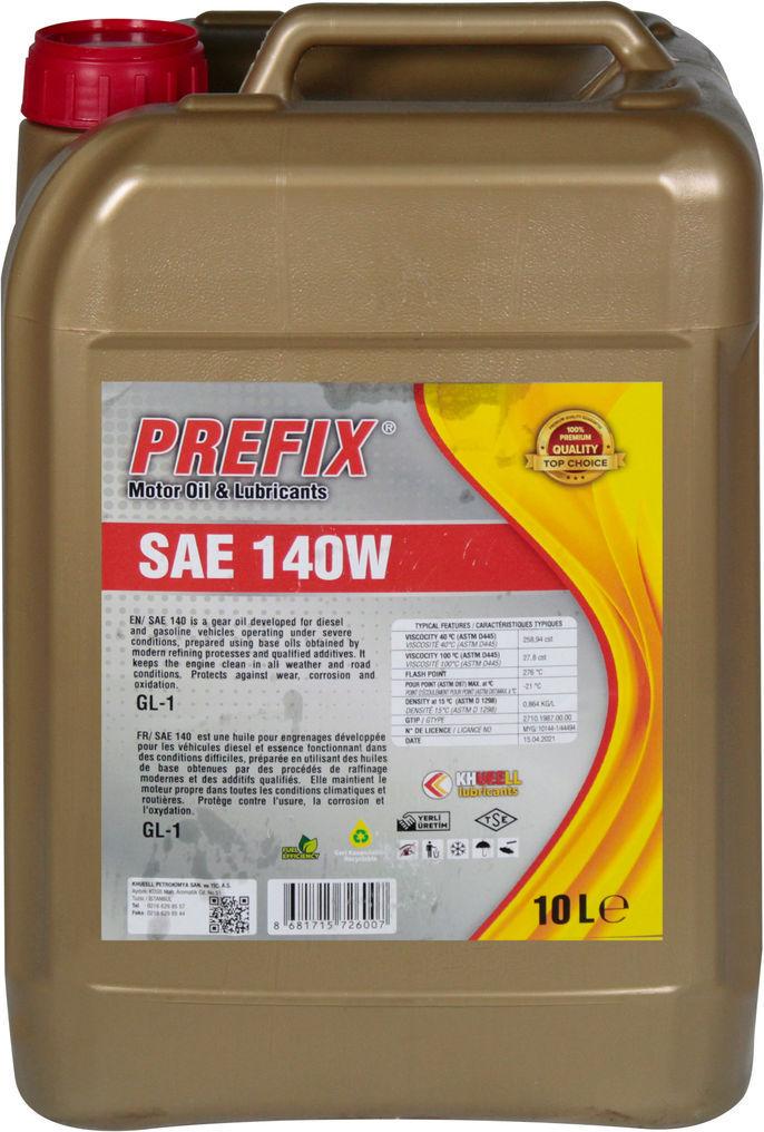 Трансмиссионное масло Prefix SAE 140 Нигрол 10 л (1401163)