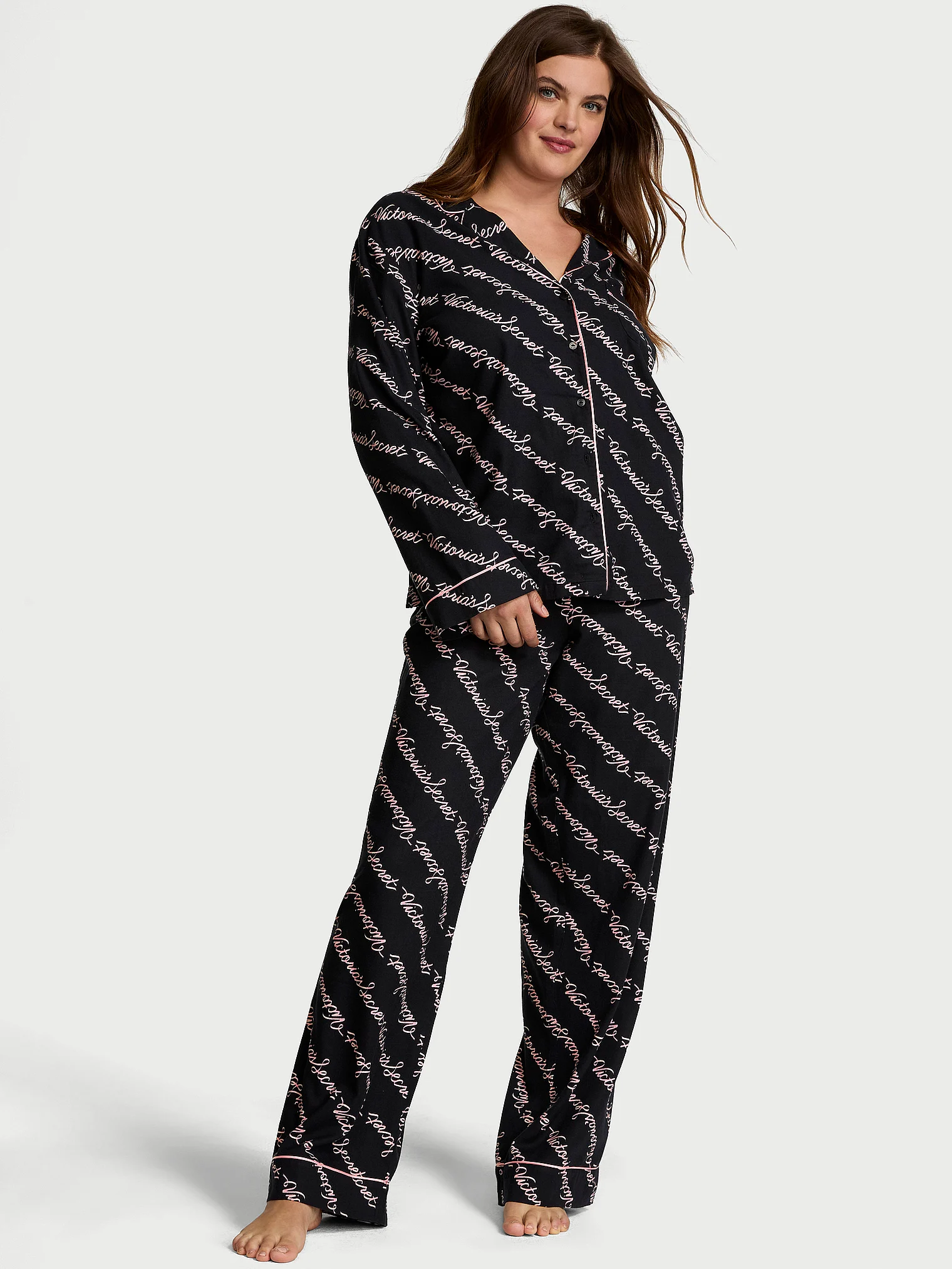 Пижама женская хлопковая Victoria's Secret Flannel Pajama Set S (24239930)