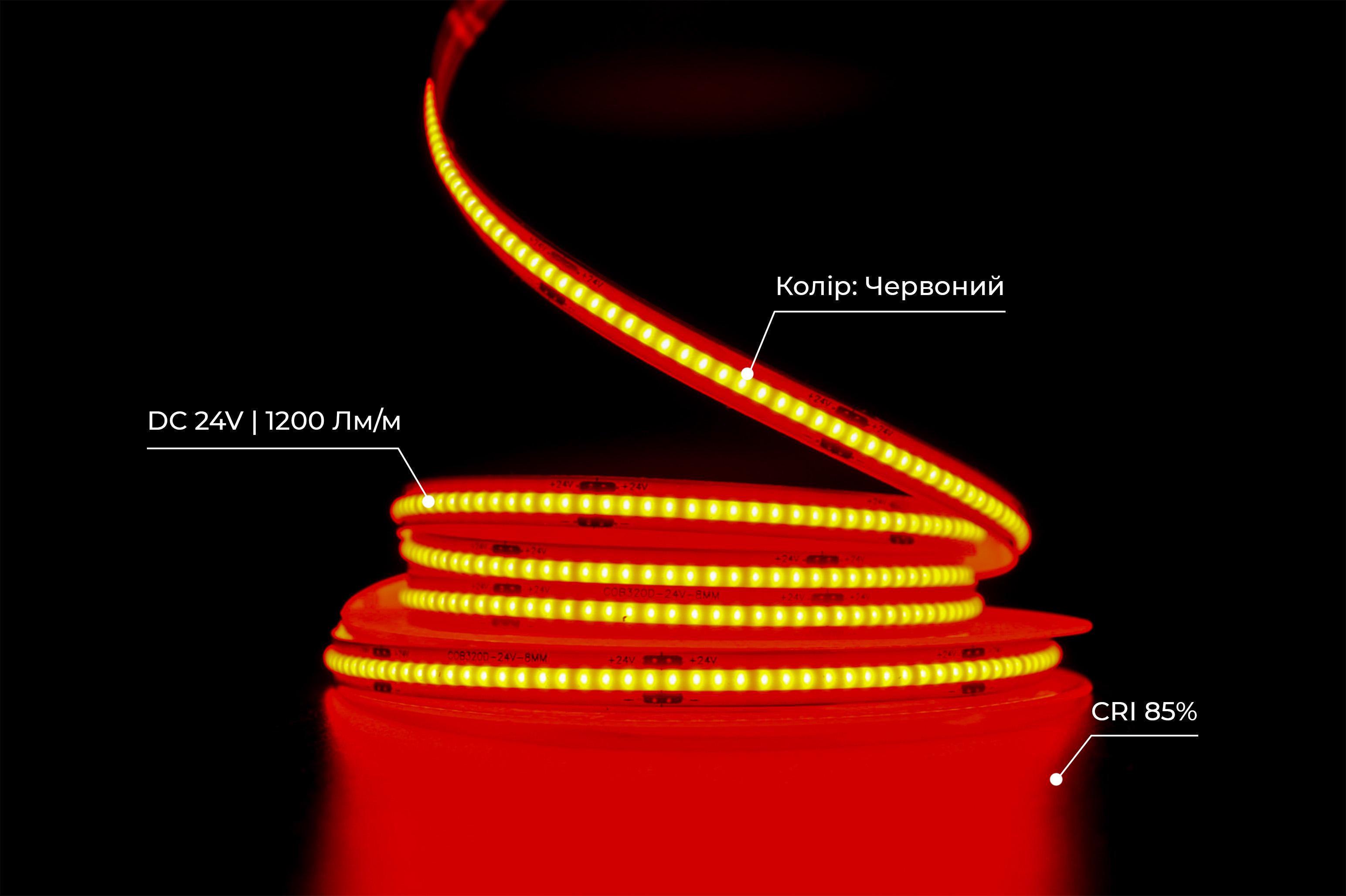 Світлодіодна стрічка Prolum СОВ 320LED IP20 Series-PRO 24V Червоний (28748737) - фото 4 Світлодіодна стрічка Prolum СОВ 320LED IP20 Series-PRO 24V Червоний (28748737) - фото 4