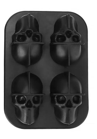 Форма для льда силиконовая Lesko CUMENSS AI-807 Череп Black