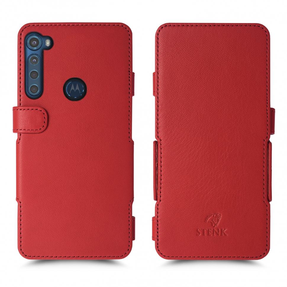 Чехол книжка Stenk Prime для Motorola One Fusion Plus Красный (66598)