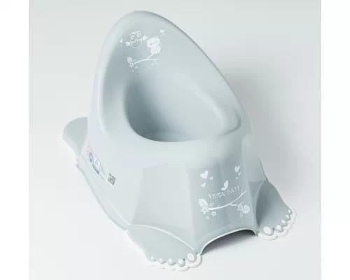 Горшок Tega Сова PO-047-106 с противоскользящей резиной и музыкой Серый (5902963010018)