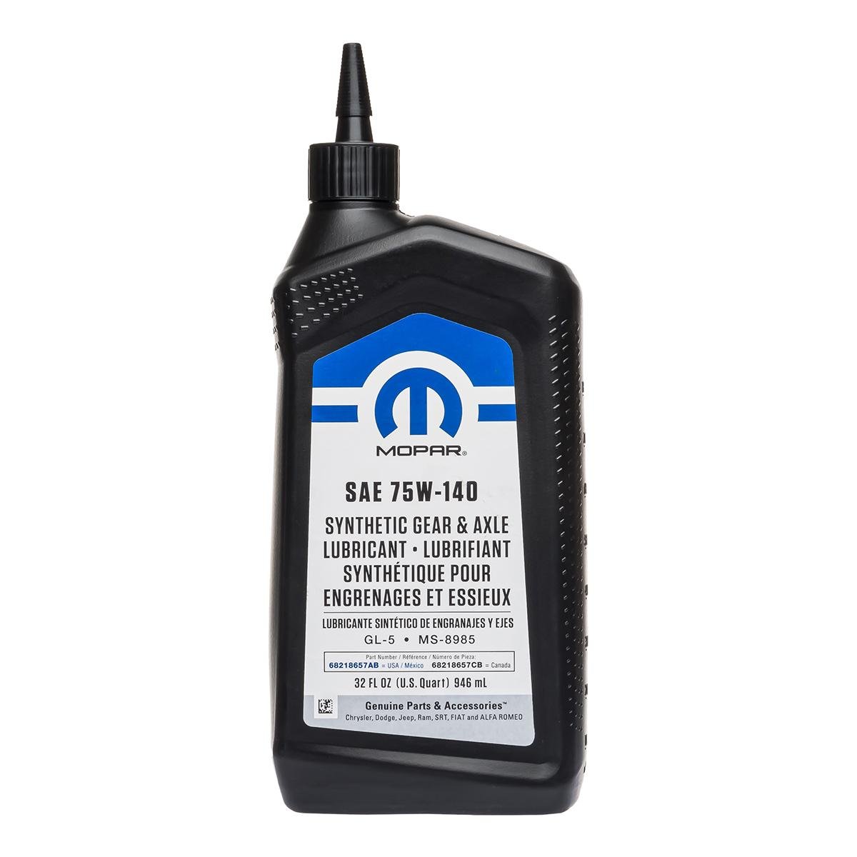 Мастило трансмісійне Mopar Synthetic Gear 75W-140 гіпоїдні КП 946 мл (68218657AB)