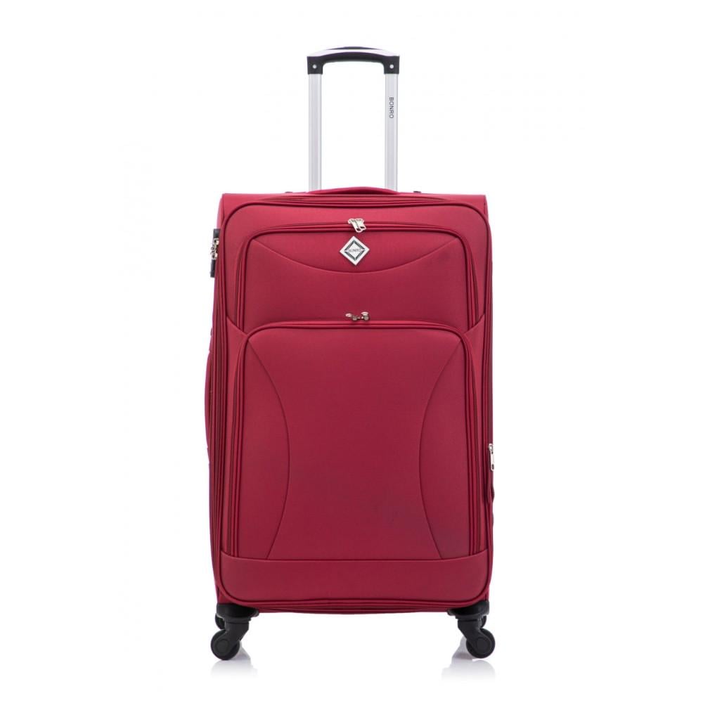 Набір тканинних валіз Bonro Tourist велика середня 2 шт. Вишневий (42400950) - фото 4 Набір тканинних валіз Bonro Tourist велика середня 2 шт. Вишневий (42400950) - фото 4