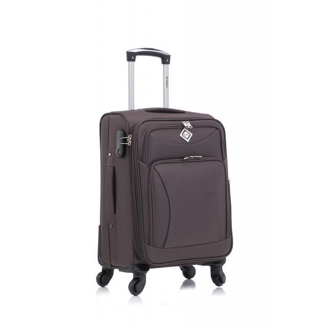 Чемодан Bonro Tourist 4 колеса 54х34х23 см Коричневый (2761308515)
