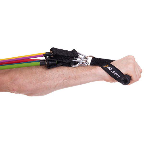 Еспандер Resistance Band FI-2625 багатофункціональний для фітнесу 5 джгутів (56363173) - фото 8