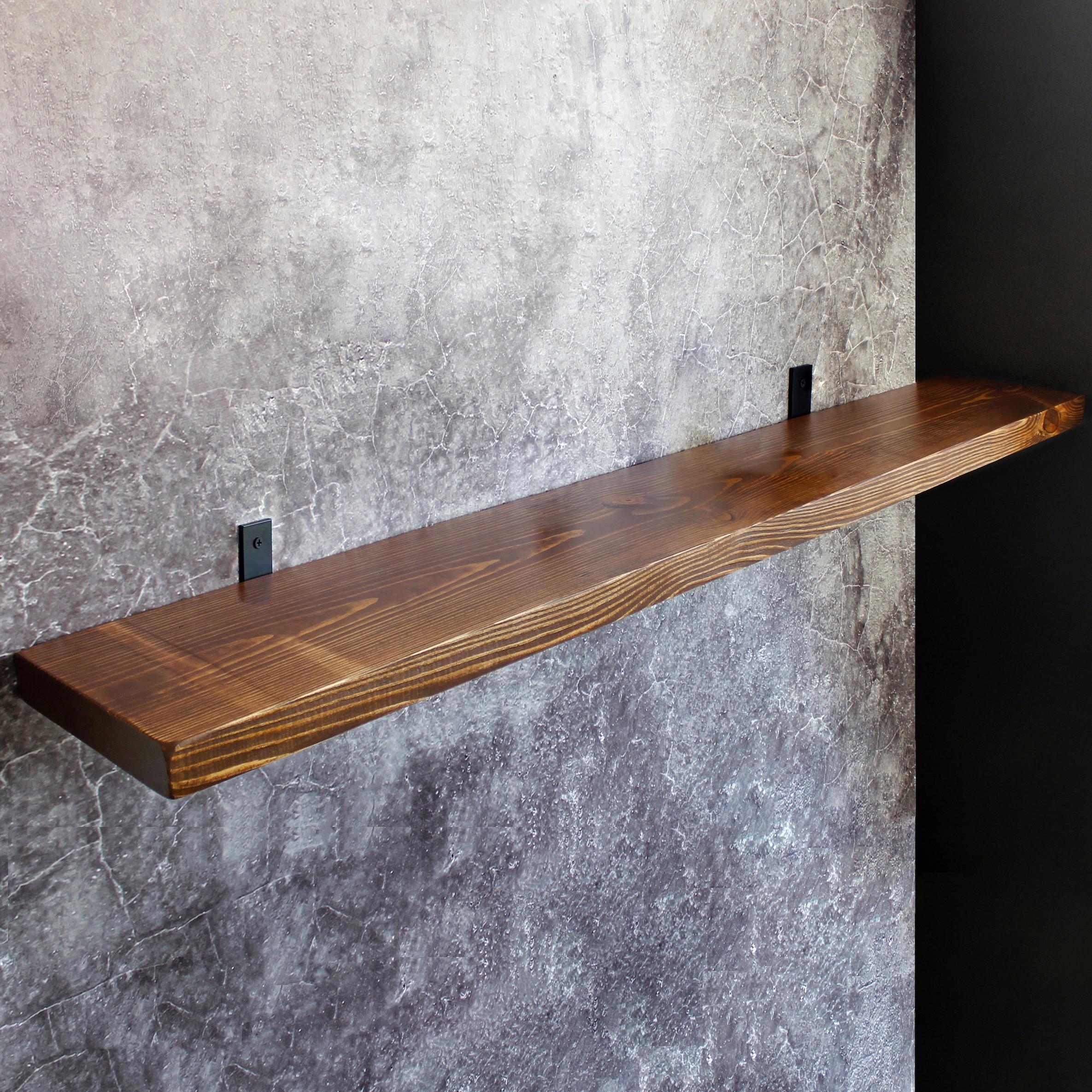 Полиця настінна Лофт Сосна 1200х150 мм Горіх