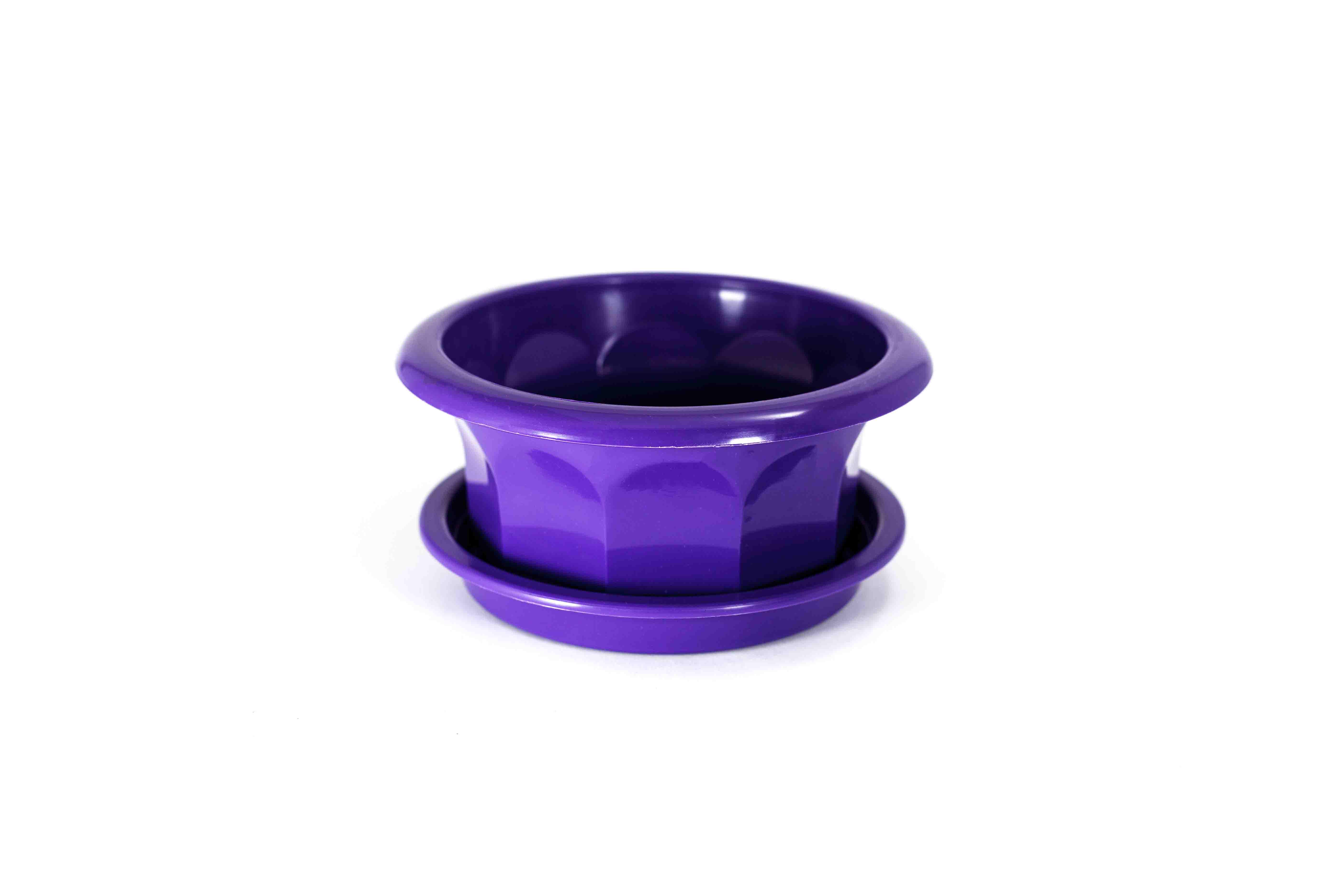 Горщик Тюльпан Ø 14x7,5 см 0,5 л Фіолетовий - фото 1