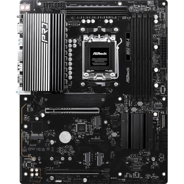 Материнская плата ASRock B850 PRO-A ATX sAM5 AMD B850 4xDDR5 4xM.2 4xSATA DP HDMI 2.5GbE Black (31330535)