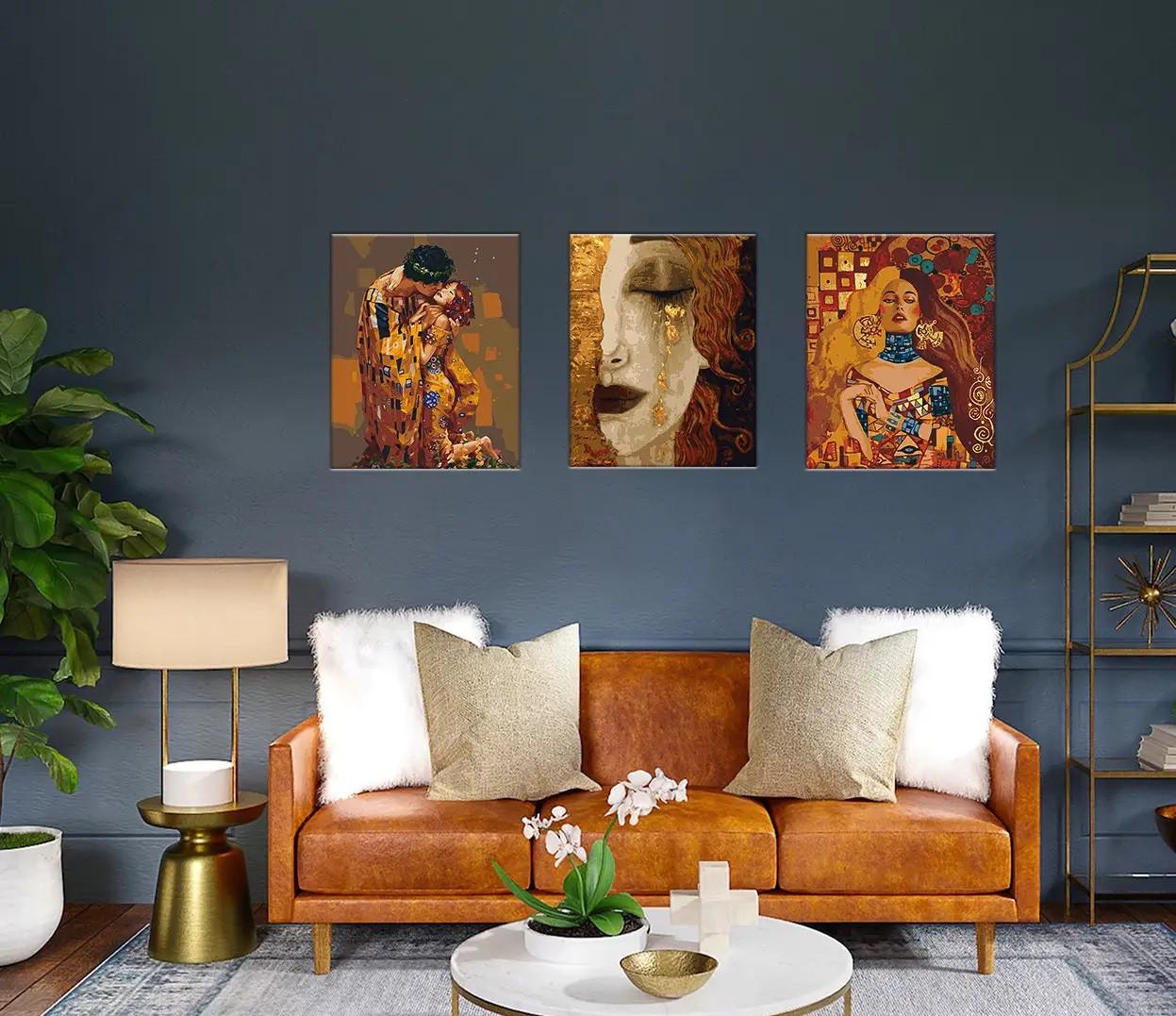 Набор картин по номерам Riviera Blanca "Золотой символизм" с красками металликами 3 шт. 40x50 см (ITR-009) - фото 1 Набор картин по номерам Riviera Blanca "Золотой символизм" с красками металликами 3 шт. 40x50 см (ITR-009) - фото 1