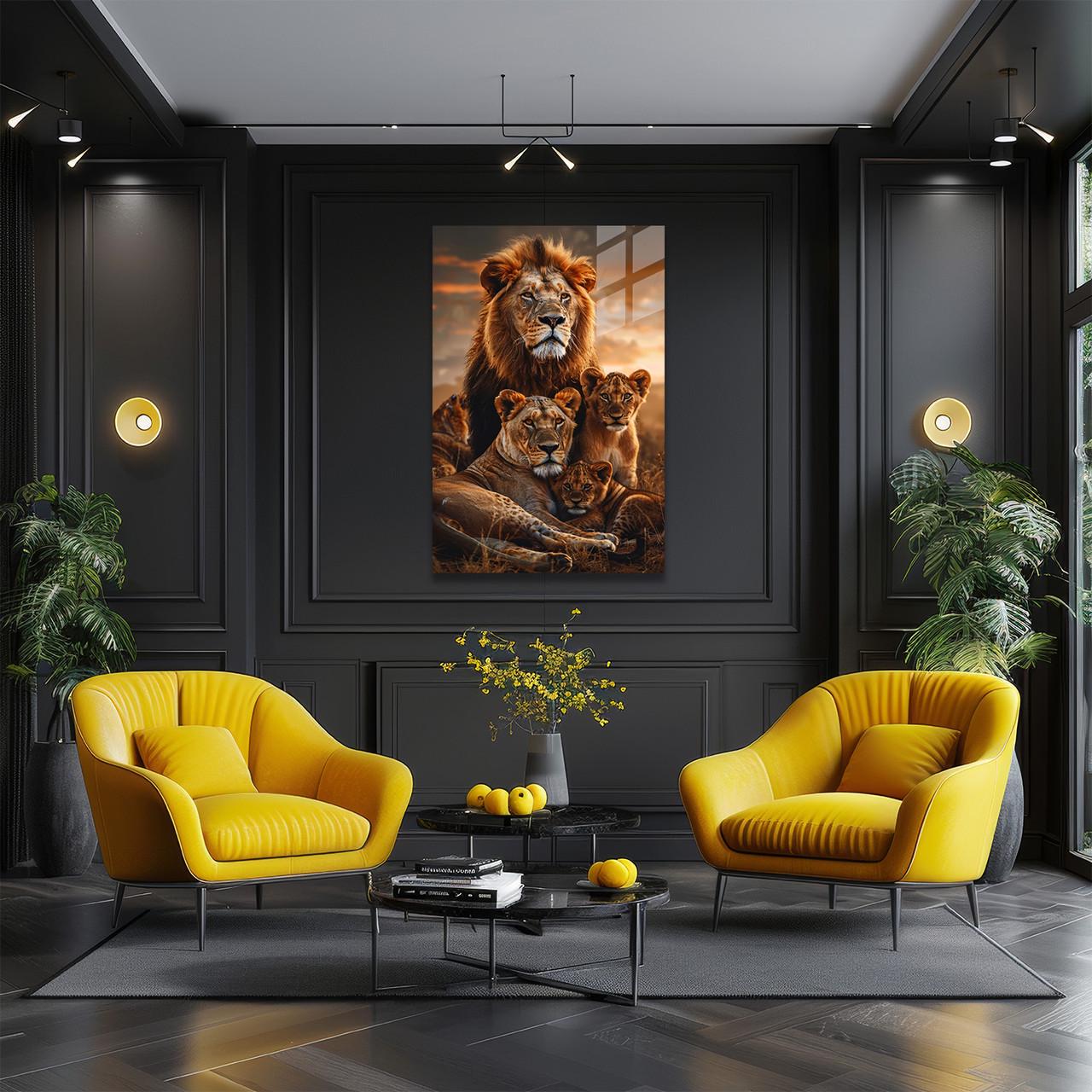 Картина на стекле NovellaPrint Гордость львов 50х75 см (551.2)