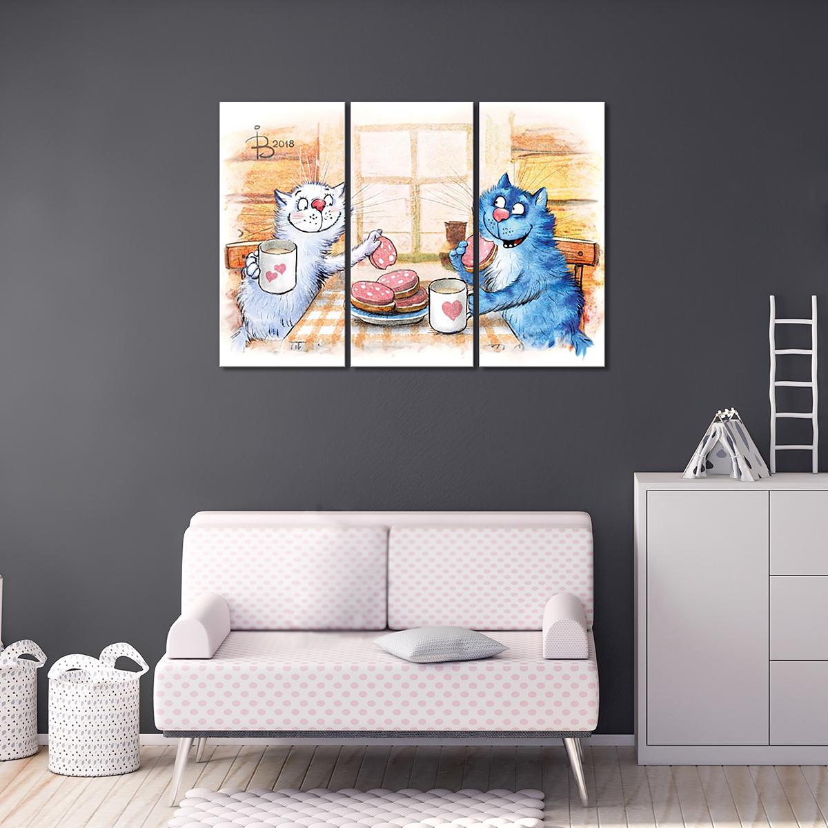 Модульная картина Наша безграничная любовь 3 модуля 70x105 см