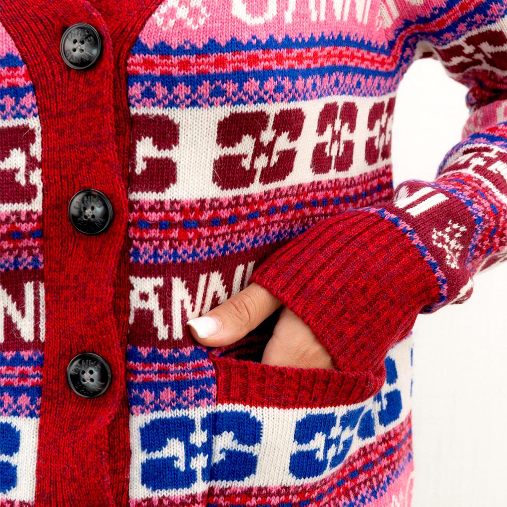 Кардиган жіночий повсякденний Ganni M Різнокольоровий (2797308623) - фото 6